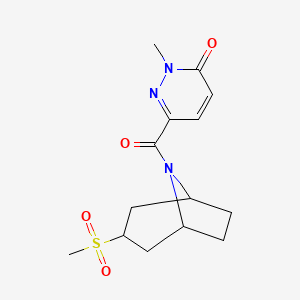 2-methyl-6-((1R,5S)-3-(methylsulfonyl)-8-azabicyclo[3.2.1]octane-8-carbonyl)pyridazin-3(2H)-one