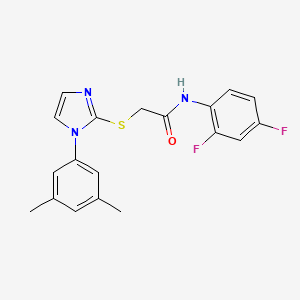 N-(2,4-difluorophenyl)-2-[1-(3,5-dimethylphenyl)imidazol-2-yl]sulfanylacetamide