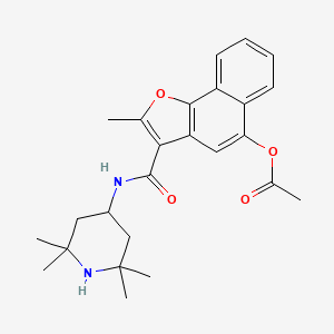 2-Methyl-3-((2,2,6,6-tetramethylpiperidin-4-yl)carbamoyl)naphtho[1,2-b]furan-5-yl acetate