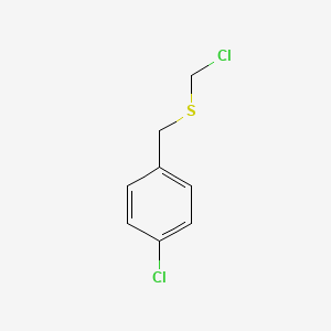 molecular formula C8H8Cl2S B2946564 1-Chloro-4-{[(chloromethyl)sulfanyl]methyl}benzene CAS No. 15894-25-4