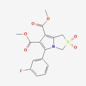 dimethyl 5-(3-fluorophenyl)-2,2-dioxo-2,3-dihydro-1H-2lambda~6~-pyrrolo[1,2-c][1,3]thiazole-6,7-dicarboxylate