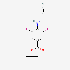 molecular formula C14H15F2NO2 B2946576 Tert-butyl 3,5-difluoro-4-(prop-2-ynylamino)benzoate CAS No. 2248269-16-9
