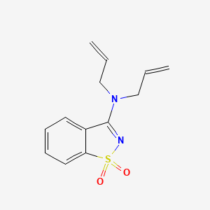 molecular formula C13H14N2O2S B2946584 3-(diallylamino)-1H-1,2-benzisothiazole-1,1-dione CAS No. 866153-78-8