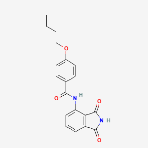 molecular formula C19H18N2O4 B2946592 4-butoxy-N-(1,3-dioxoisoindolin-4-yl)benzamide CAS No. 317338-25-3