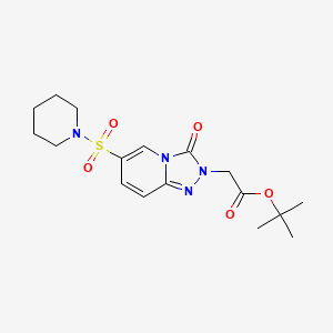 tert-butyl [3-oxo-6-(piperidin-1-ylsulfonyl)[1,2,4]triazolo[4,3-a]pyridin-2(3H)-yl]acetate