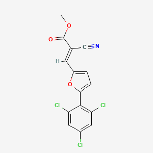 molecular formula C15H8Cl3NO3 B2946617 methyl (2E)-2-cyano-3-[5-(2,4,6-trichlorophenyl)furan-2-yl]prop-2-enoate CAS No. 400739-82-4