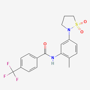 N-(5-(1,1-dioxidoisothiazolidin-2-yl)-2-methylphenyl)-4-(trifluoromethyl)benzamide