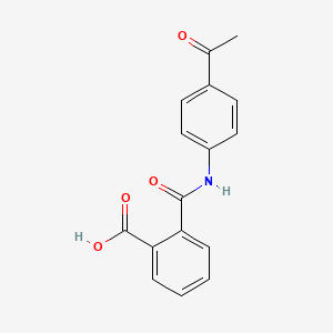molecular formula C16H13NO4 B2946626 2-[(4-Acetylphenyl)carbamoyl]benzoic acid CAS No. 19368-13-9