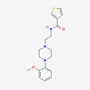 molecular formula C18H23N3O2S B2946630 N-(2-(4-(2-methoxyphenyl)piperazin-1-yl)ethyl)thiophene-3-carboxamide CAS No. 145253-77-6