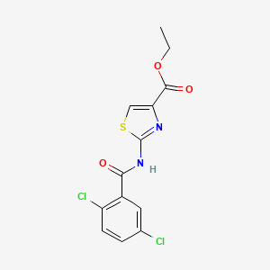 molecular formula C13H10Cl2N2O3S B2946631 Ethyl 2-[(2,5-dichlorobenzoyl)amino]-1,3-thiazole-4-carboxylate CAS No. 392246-47-8