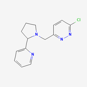 B2946634 3-Chloro-6-{[2-(pyridin-2-yl)pyrrolidin-1-yl]methyl}pyridazine CAS No. 2094593-51-6