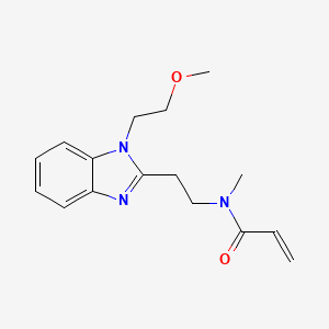 molecular formula C16H21N3O2 B2946643 N-[2-[1-(2-Methoxyethyl)benzimidazol-2-yl]ethyl]-N-methylprop-2-enamide CAS No. 2411252-64-5