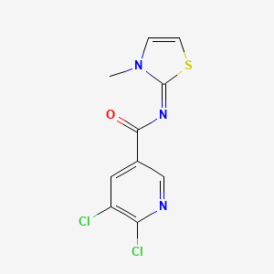5,6-dichloro-N-(3-methyl-1,3-thiazol-2-ylidene)pyridine-3-carboxamide