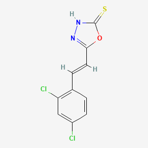 5-[(E)-2-(2,4-dichlorophenyl)ethenyl]-1,3,4-oxadiazole-2-thiol