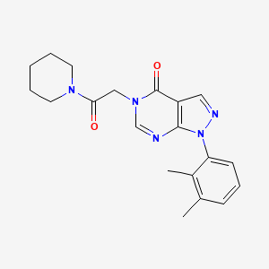 molecular formula C20H23N5O2 B2946648 1-(2,3-Dimethylphenyl)-5-(2-oxo-2-piperidin-1-ylethyl)pyrazolo[3,4-d]pyrimidin-4-one CAS No. 895021-21-3