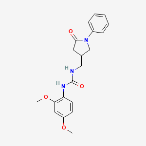 1-(2,4-Dimethoxyphenyl)-3-((5-oxo-1-phenylpyrrolidin-3-yl)methyl)urea