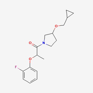 1-(3-(Cyclopropylmethoxy)pyrrolidin-1-yl)-2-(2-fluorophenoxy)propan-1-one