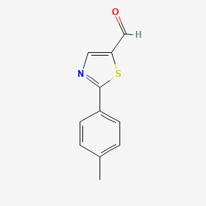 molecular formula C11H9NOS B2946665 2-(4-Methylphenyl)-1,3-thiazole-5-carbaldehyde CAS No. 915919-92-5; 921061-16-7
