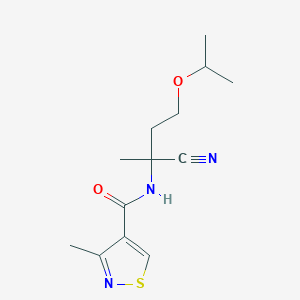 N-(2-Cyano-4-propan-2-yloxybutan-2-yl)-3-methyl-1,2-thiazole-4-carboxamide