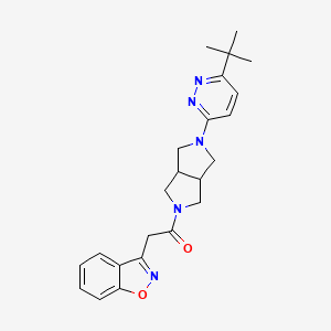 molecular formula C23H27N5O2 B2946678 2-(1,2-Benzoxazol-3-yl)-1-[5-(6-tert-butylpyridazin-3-yl)-octahydropyrrolo[3,4-c]pyrrol-2-yl]ethan-1-one CAS No. 2415464-55-8