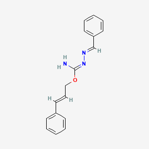 molecular formula C17H17N3O B2946685 2,3-Diaza-4-phenyl-1-(3-phenylprop-2-enyloxy)buta-1,3-dienylamine CAS No. 914636-51-4