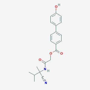 molecular formula C21H22N2O4 B2946687 [2-[(2-Cyano-3-methylbutan-2-yl)amino]-2-oxoethyl] 4-(4-hydroxyphenyl)benzoate CAS No. 926073-04-3