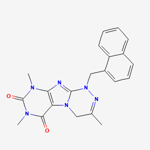 molecular formula C21H20N6O2 B2946691 3,7,9-trimethyl-1-(naphthylmethyl)-5,7,9-trihydro-4H-1,2,4-triazino[4,3-h]puri ne-6,8-dione CAS No. 898412-76-5