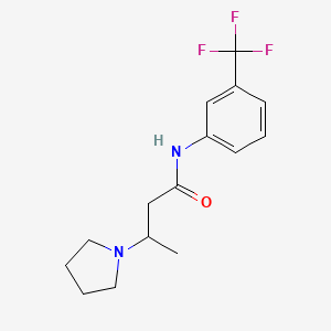 molecular formula C15H19F3N2O B2946693 3-(1-pyrrolidinyl)-N-[3-(trifluoromethyl)phenyl]butanamide CAS No. 478077-96-2