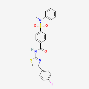 N-[4-(4-iodophenyl)-1,3-thiazol-2-yl]-4-[methyl(phenyl)sulfamoyl]benzamide