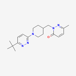 molecular formula C19H27N5O B2946698 2-{[1-(6-Tert-butylpyridazin-3-yl)piperidin-4-yl]methyl}-6-methyl-2,3-dihydropyridazin-3-one CAS No. 2201737-95-1