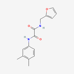 molecular formula C15H16N2O3 B2946702 N'-(3,4-dimethylphenyl)-N-(furan-2-ylmethyl)oxamide CAS No. 331863-15-1