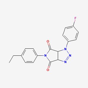 molecular formula C18H15FN4O2 B2946704 5-(4-ethylphenyl)-1-(4-fluorophenyl)-1,6a-dihydropyrrolo[3,4-d][1,2,3]triazole-4,6(3aH,5H)-dione CAS No. 1170598-70-5