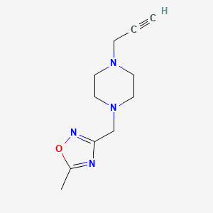 molecular formula C11H16N4O B2946710 5-Methyl-3-[(4-prop-2-ynylpiperazin-1-yl)methyl]-1,2,4-oxadiazole CAS No. 2305383-98-4