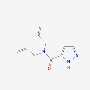 molecular formula C10H13N3O B2946713 N,N-Bis(prop-2-enyl)-1H-pyrazole-5-carboxamide CAS No. 2325640-07-9