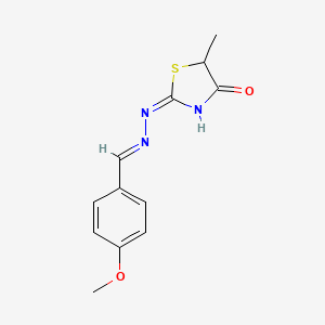 (E)-2-((E)-(4-methoxybenzylidene)hydrazono)-5-methylthiazolidin-4-one