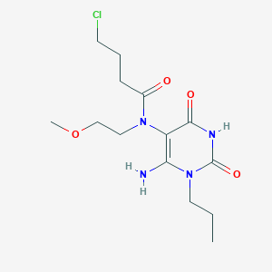 N-(6-amino-2,4-dioxo-1-propyl-1,2,3,4-tetrahydropyrimidin-5-yl)-4-chloro-N-(2-methoxyethyl)butanamide