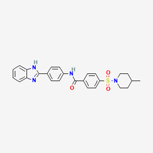 N-[4-(1H-benzimidazol-2-yl)phenyl]-4-(4-methylpiperidin-1-yl)sulfonylbenzamide