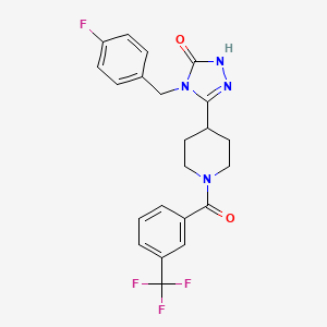 4-(4-fluorobenzyl)-5-{1-[3-(trifluoromethyl)benzoyl]piperidin-4-yl}-2,4-dihydro-3H-1,2,4-triazol-3-one