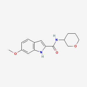 6-methoxy-N-(tetrahydro-2H-pyran-3-yl)-1H-indole-2-carboxamide