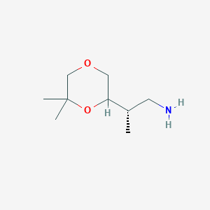 molecular formula C9H19NO2 B2946745 (2S)-2-(6,6-Dimethyl-1,4-dioxan-2-yl)propan-1-amine CAS No. 2248221-00-1