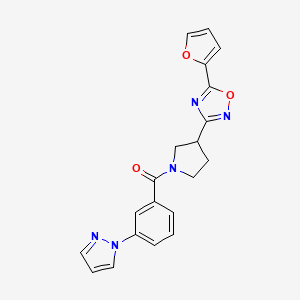 5-(furan-2-yl)-3-{1-[3-(1H-pyrazol-1-yl)benzoyl]pyrrolidin-3-yl}-1,2,4-oxadiazole