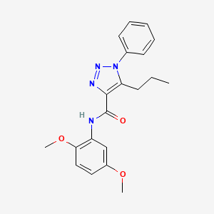 molecular formula C20H22N4O3 B2946752 N-(2,5-dimethoxyphenyl)-1-phenyl-5-propyl-1H-1,2,3-triazole-4-carboxamide CAS No. 950236-11-0