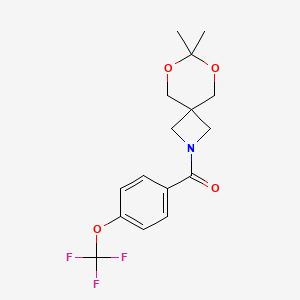 (7,7-Dimethyl-6,8-dioxa-2-azaspiro[3.5]nonan-2-yl)(4-(trifluoromethoxy)phenyl)methanone