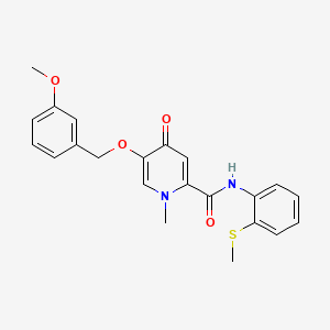 molecular formula C22H22N2O4S B2946761 5-((3-甲氧基苄基)氧基)-1-甲基-N-(2-(甲硫基)苯基)-4-氧代-1,4-二氢吡啶-2-甲酰胺 CAS No. 1021212-34-9