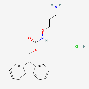 (9H-fluoren-9-yl)methyl N-(3-aminopropoxy)carbamate hydrochloride