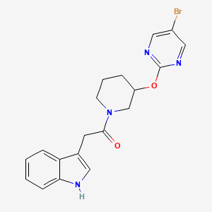 1-(3-((5-bromopyrimidin-2-yl)oxy)piperidin-1-yl)-2-(1H-indol-3-yl)ethanone