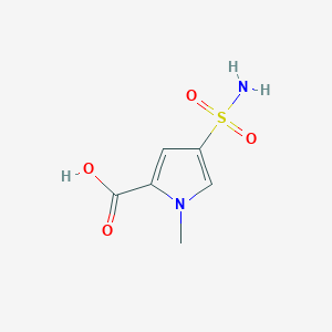 molecular formula C6H8N2O4S B2946774 4-(aminosulfonyl)-1-methyl-1H-pyrrole-2-carboxylic acid CAS No. 878218-38-3