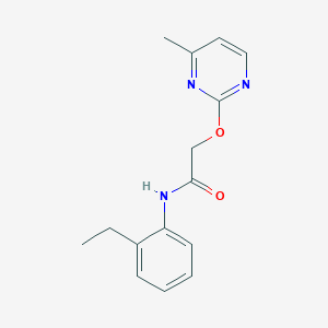 molecular formula C15H17N3O2 B2946776 N-(2-ethylphenyl)-2-((4-methylpyrimidin-2-yl)oxy)acetamide CAS No. 1251690-33-1