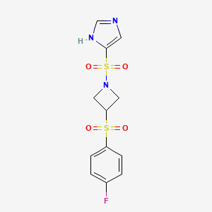 4-((3-((4-fluorophenyl)sulfonyl)azetidin-1-yl)sulfonyl)-1H-imidazole
