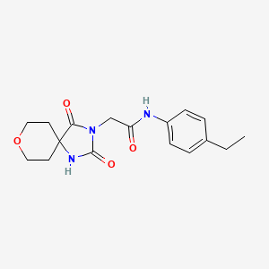 molecular formula C17H21N3O4 B2946783 2-(2,4-dioxo-8-oxa-1,3-diazaspiro[4.5]dec-3-yl)-N-(4-ethylphenyl)acetamide CAS No. 1775528-92-1